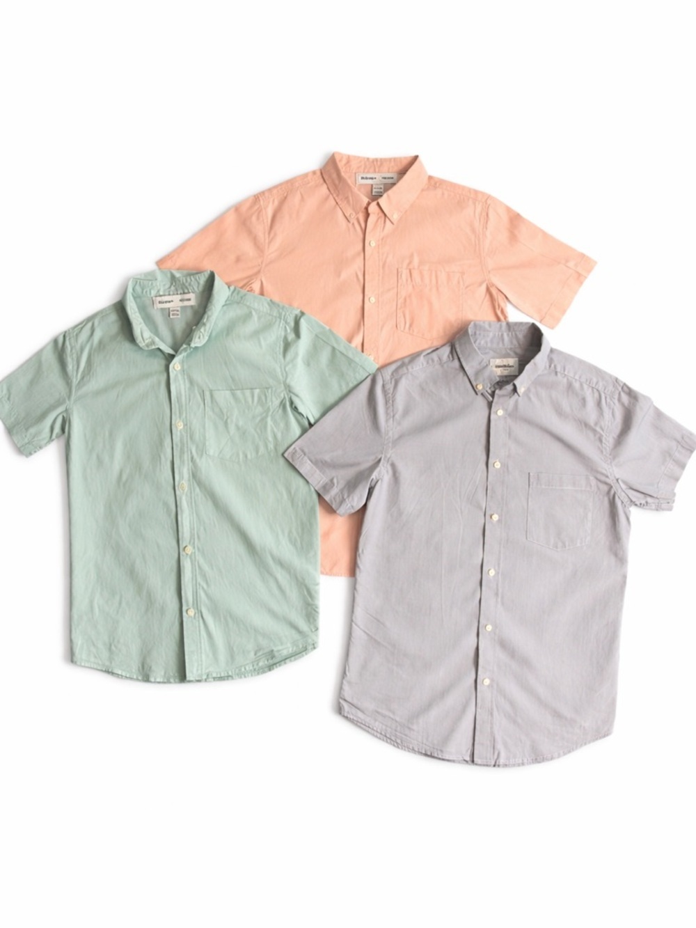 Boys Button Down Shirt Bundle 3 Pc Old Navy Goodfellow Short Sleeve Sz 14 16 M